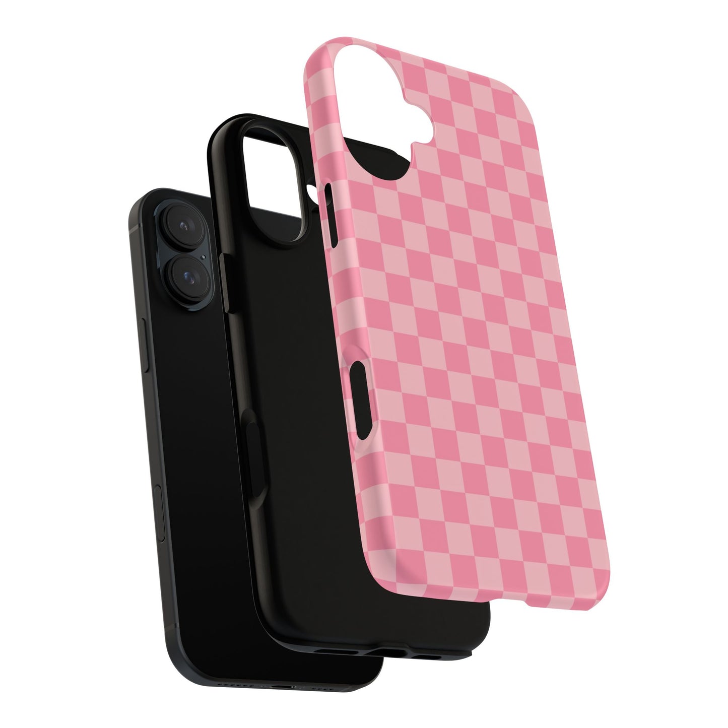 Pink Checkered Phone Case