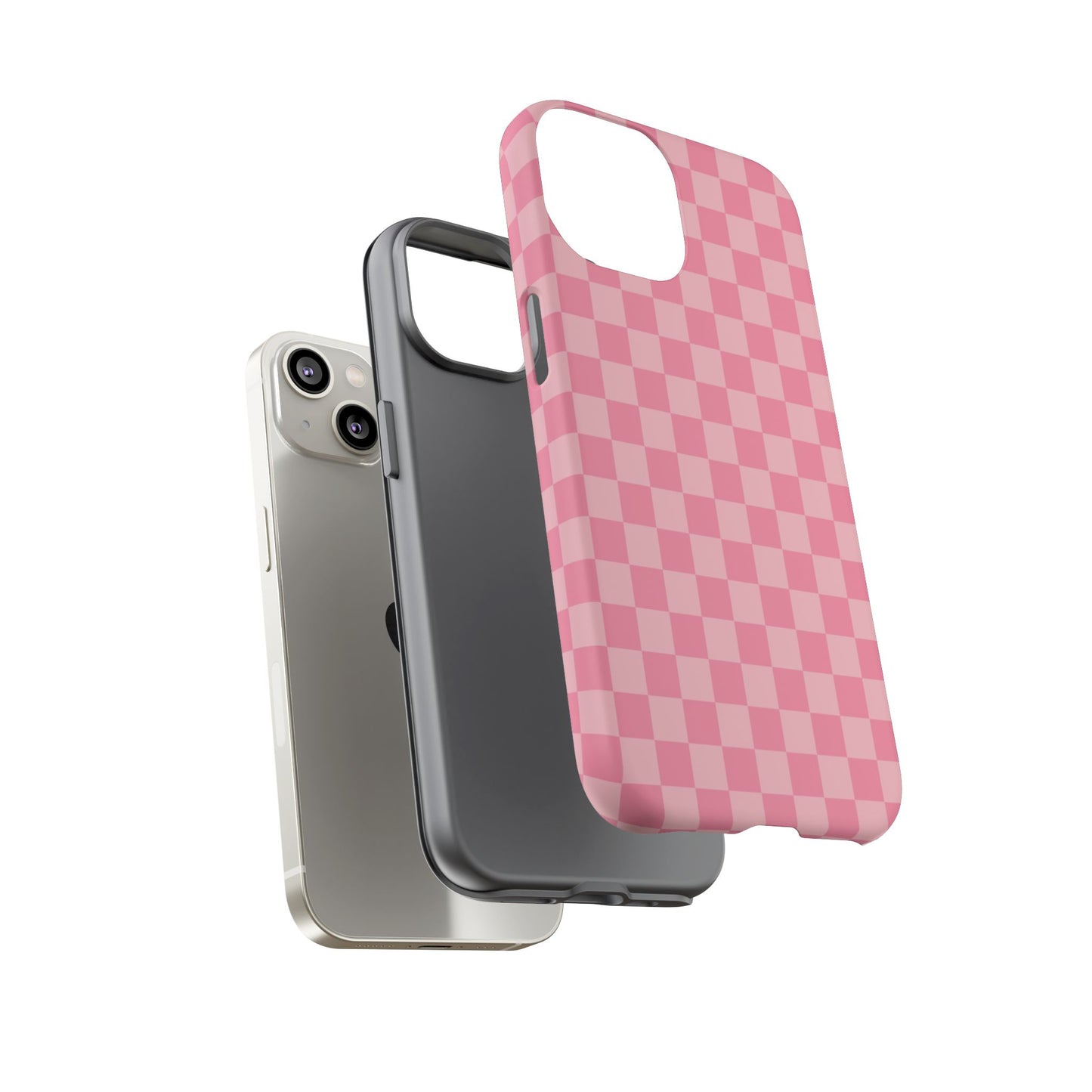 Pink Checkered Phone Case