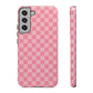 Pink Checkered Phone Case