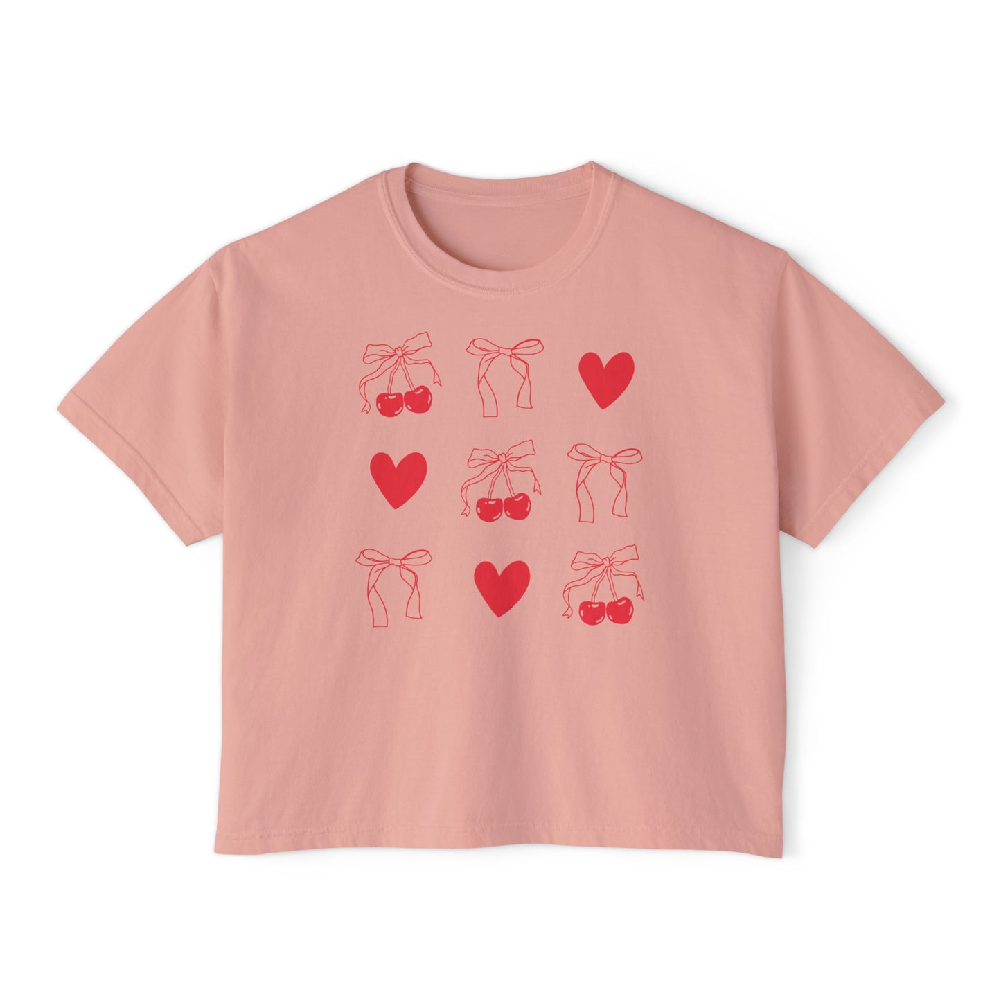 Cherry Bows Boxy Tee