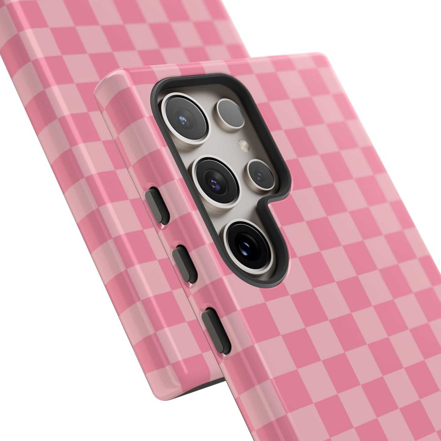 Pink Checkered Phone Case