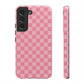 Pink Checkered Phone Case