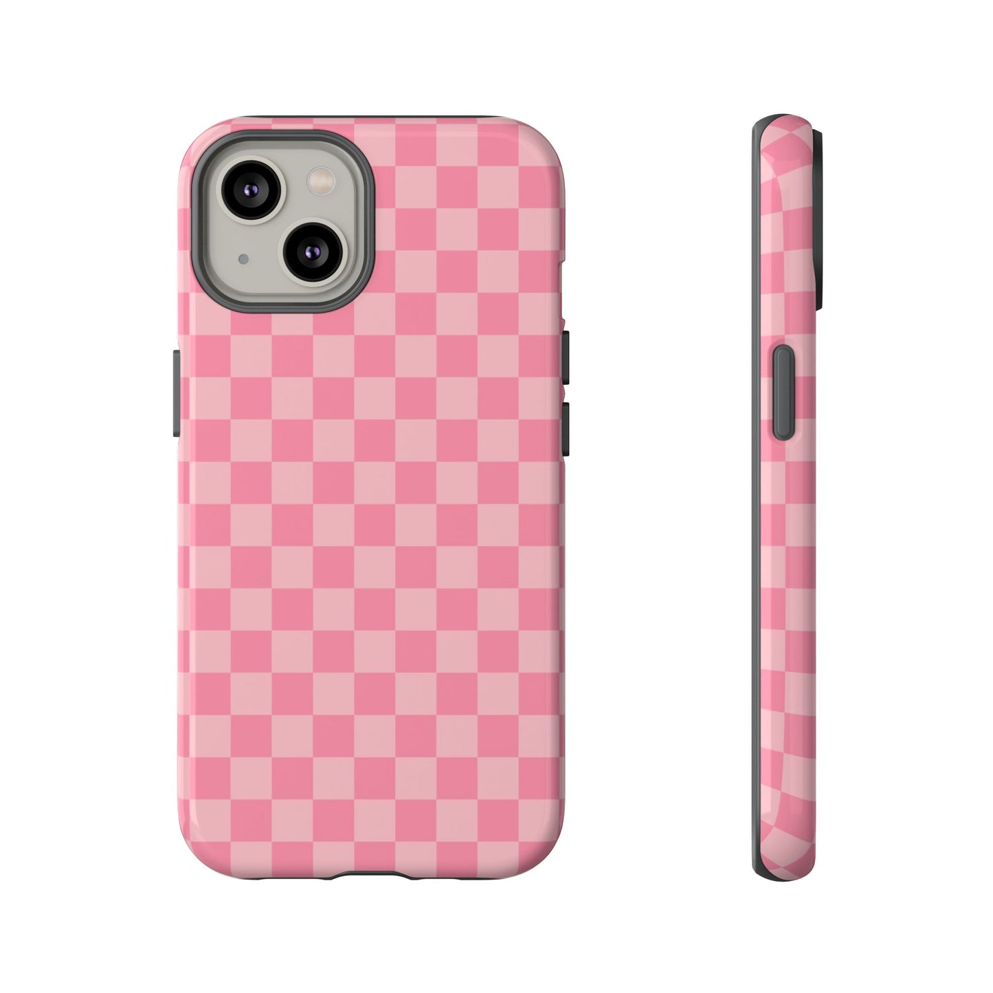 Pink Checkered Phone Case