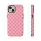 Pink Checkered Phone Case