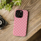 Pink Checkered Phone Case