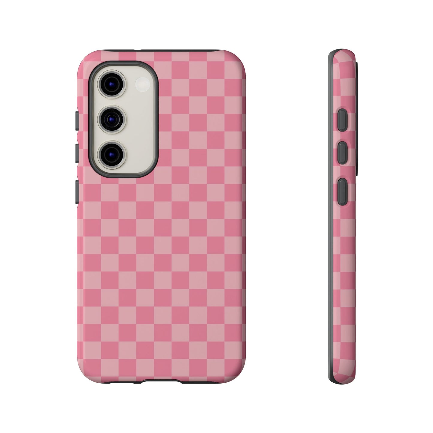 Pink Checkered Phone Case