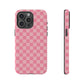 Pink Checkered Phone Case