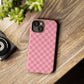 Pink Checkered Phone Case