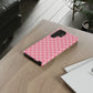 Pink Checkered Phone Case