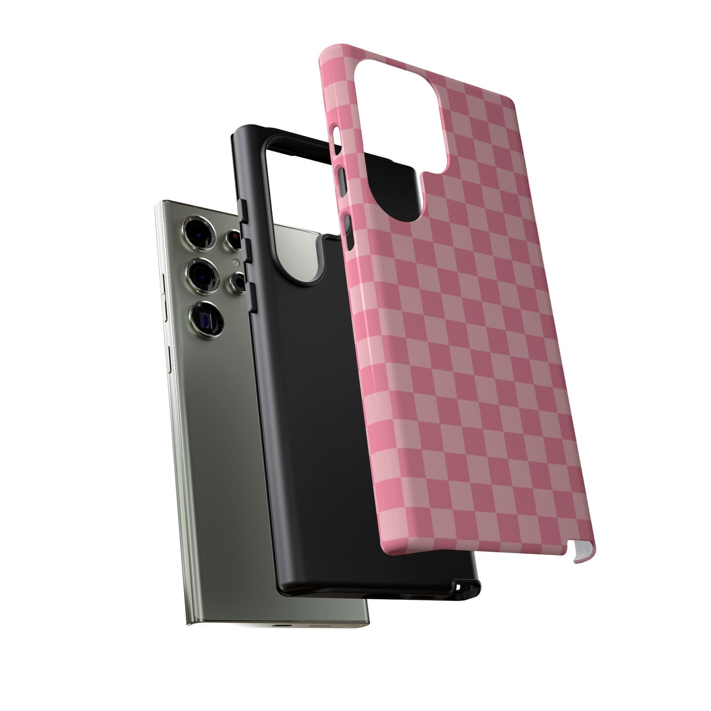 Pink Checkered Phone Case