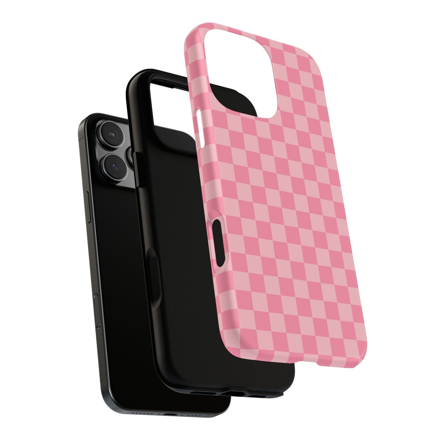 Pink Checkered Phone Case