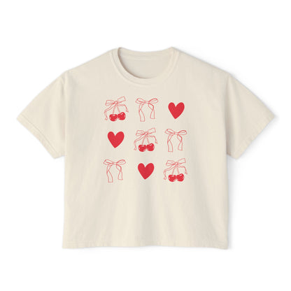 Cherry Bows Boxy Tee