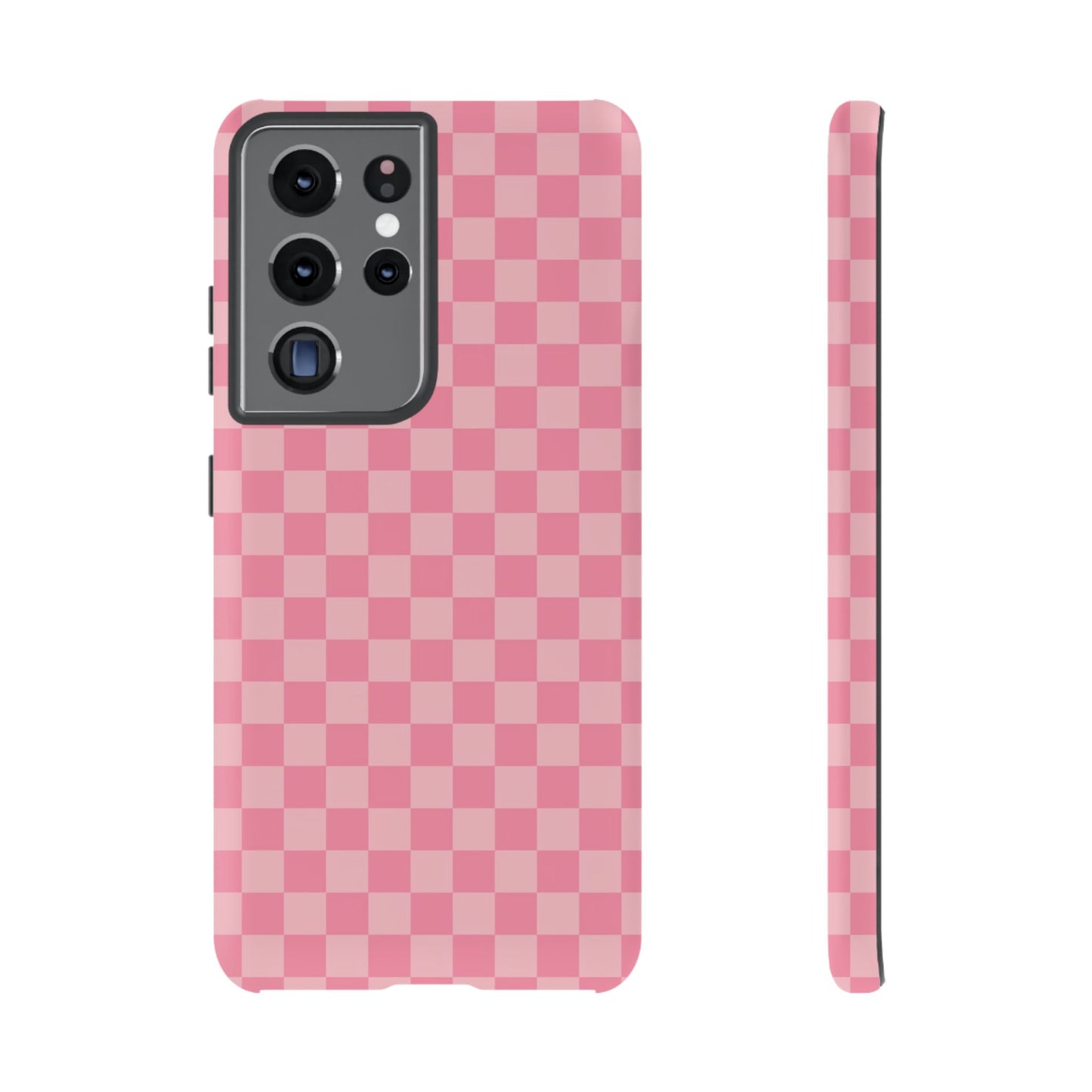 Pink Checkered Phone Case