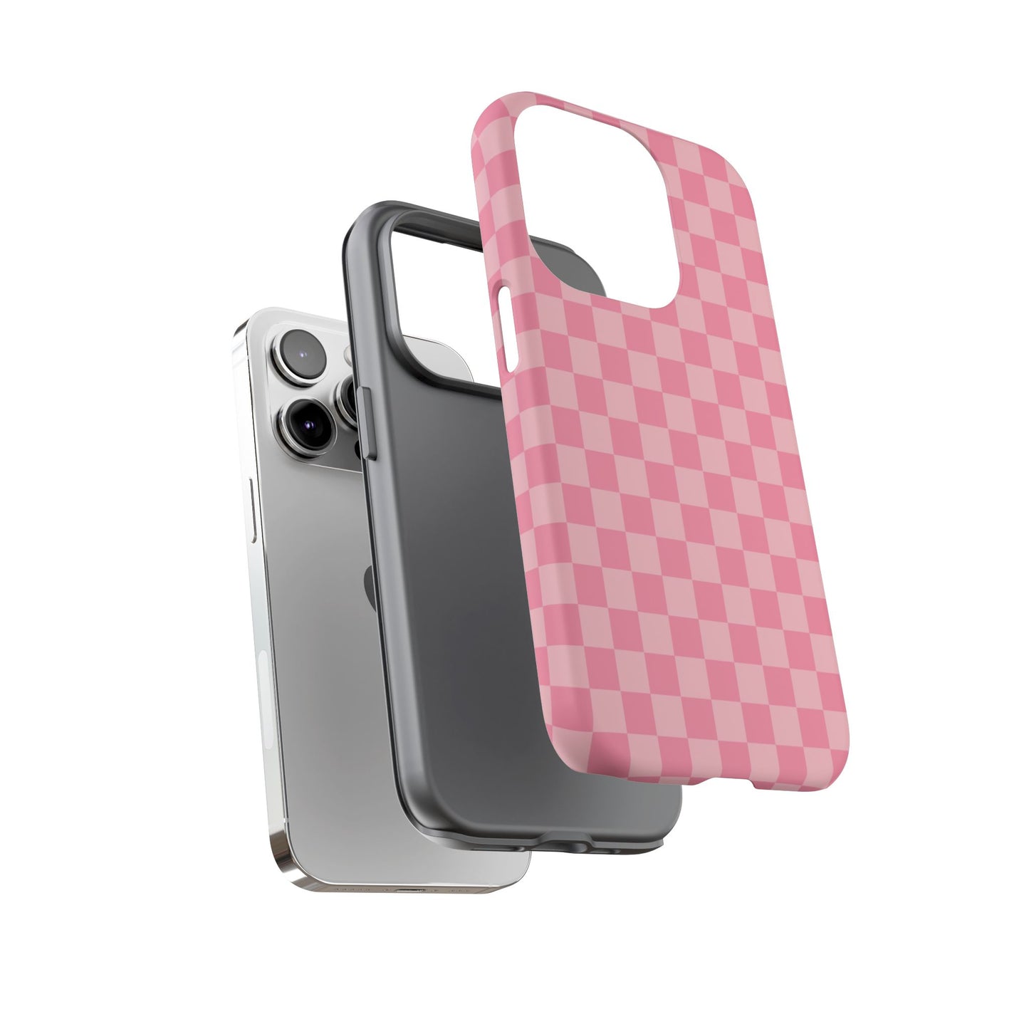 Pink Checkered Phone Case