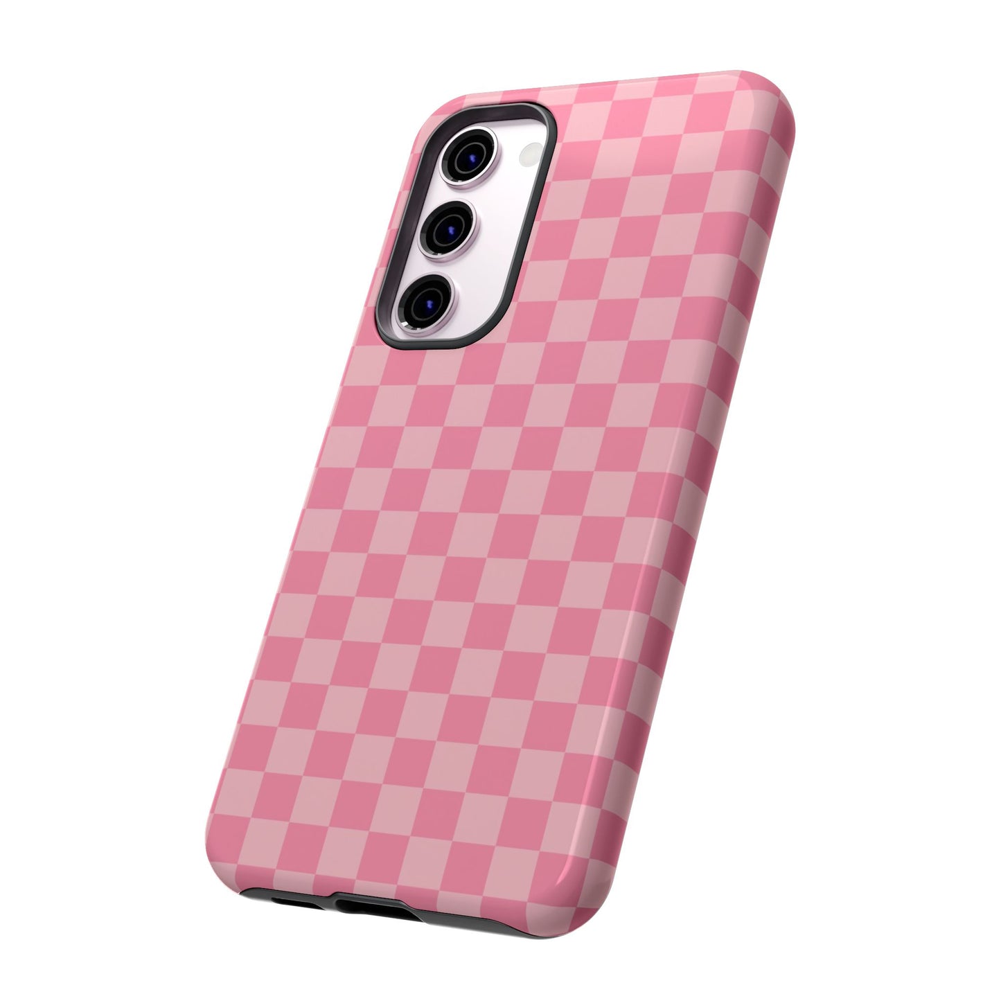 Pink Checkered Phone Case