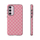 Pink Checkered Phone Case