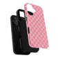 Pink Checkered Phone Case