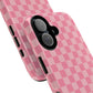 Pink Checkered Phone Case