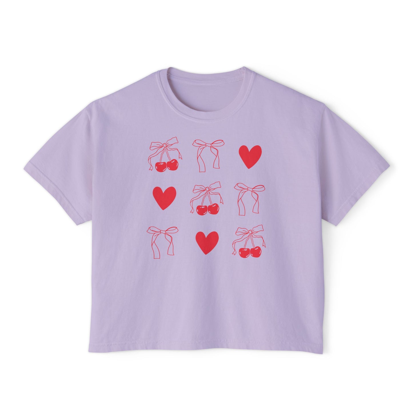 Cherry Bows Boxy Tee