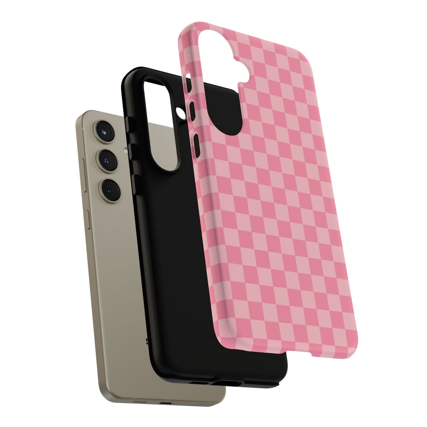 Pink Checkered Phone Case