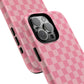 Pink Checkered Phone Case