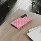 Pink Checkered Phone Case