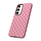 Pink Checkered Phone Case