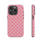 Pink Checkered Phone Case