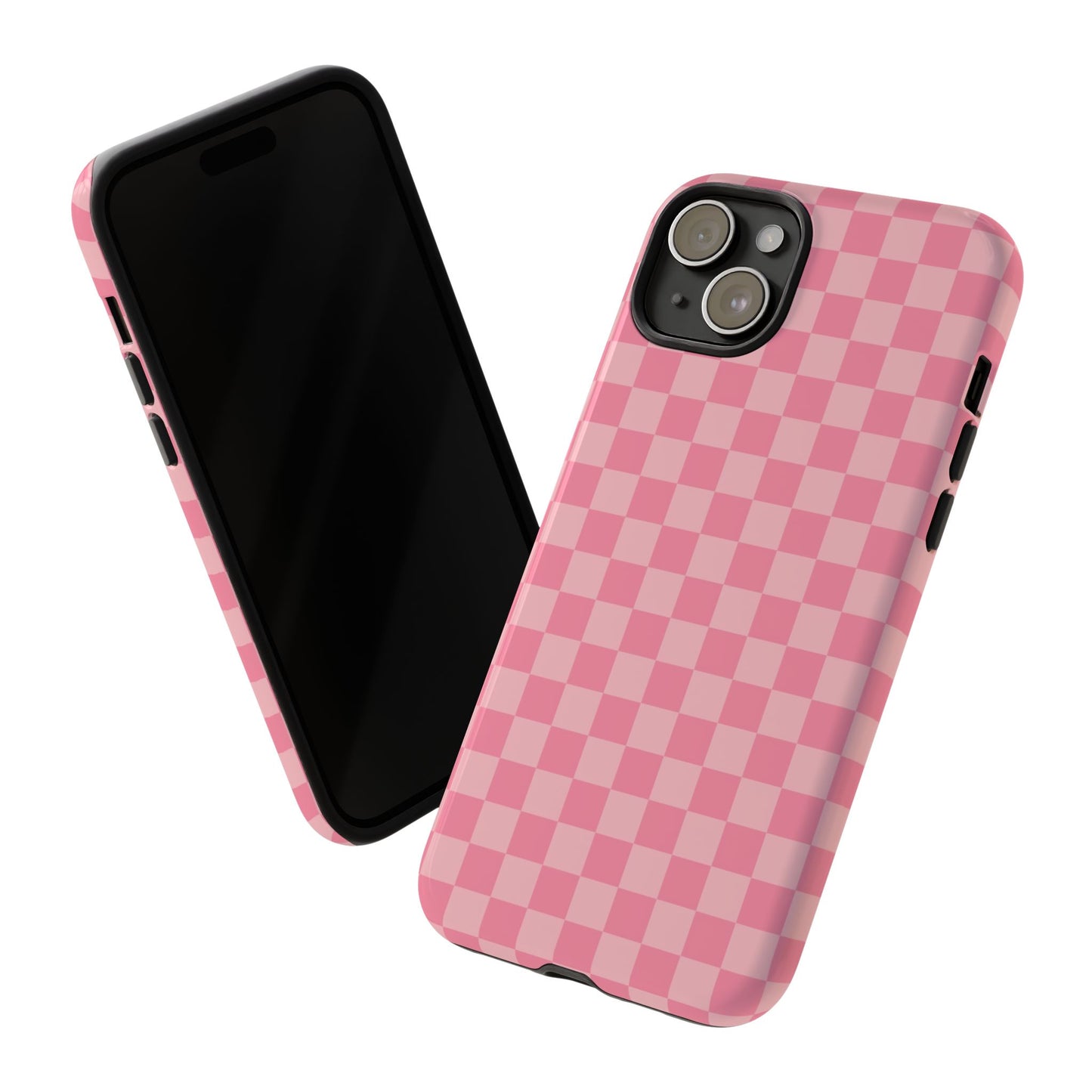 Pink Checkered Phone Case