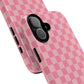 Pink Checkered Phone Case