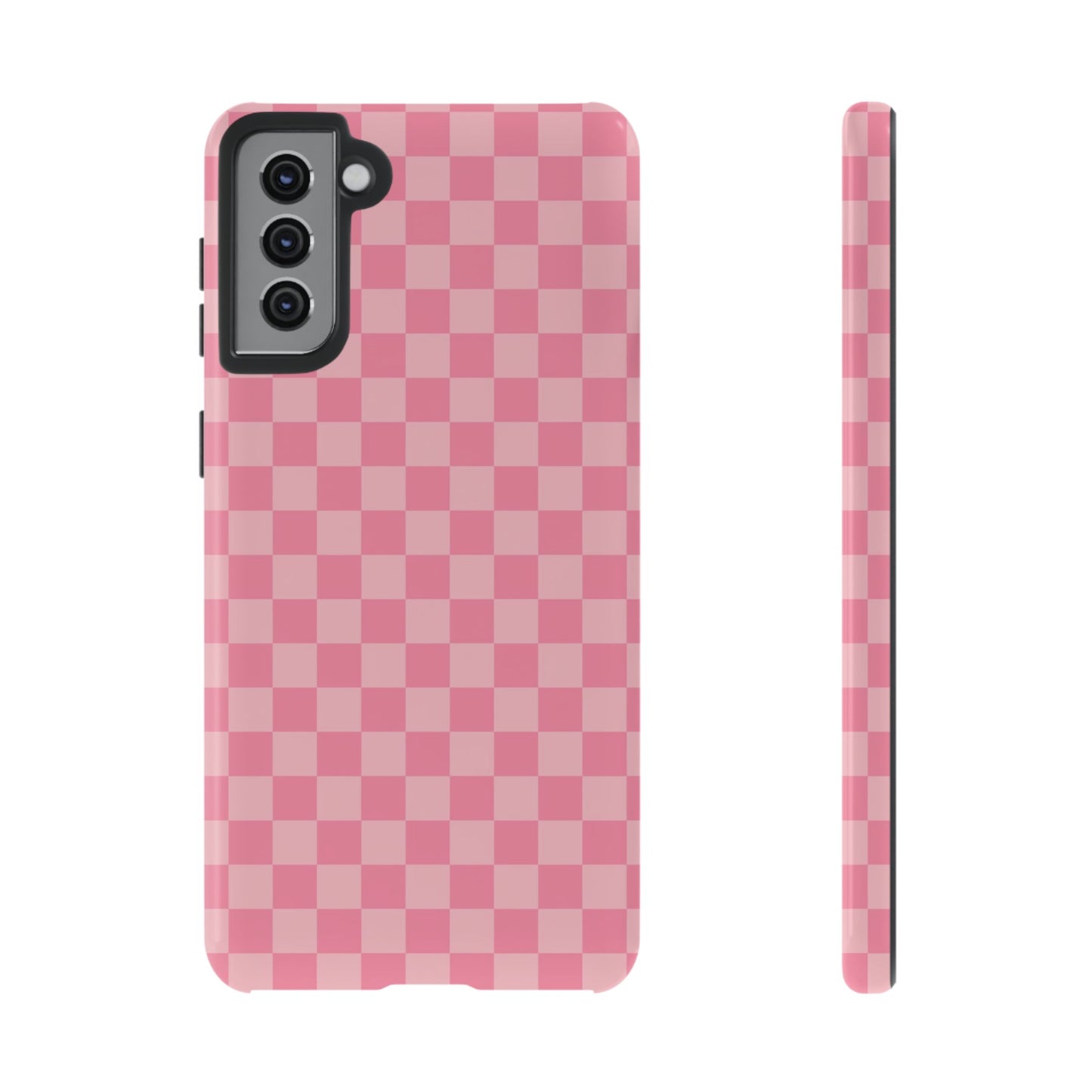 Pink Checkered Phone Case