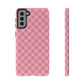 Pink Checkered Phone Case