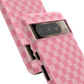 Pink Checkered Phone Case