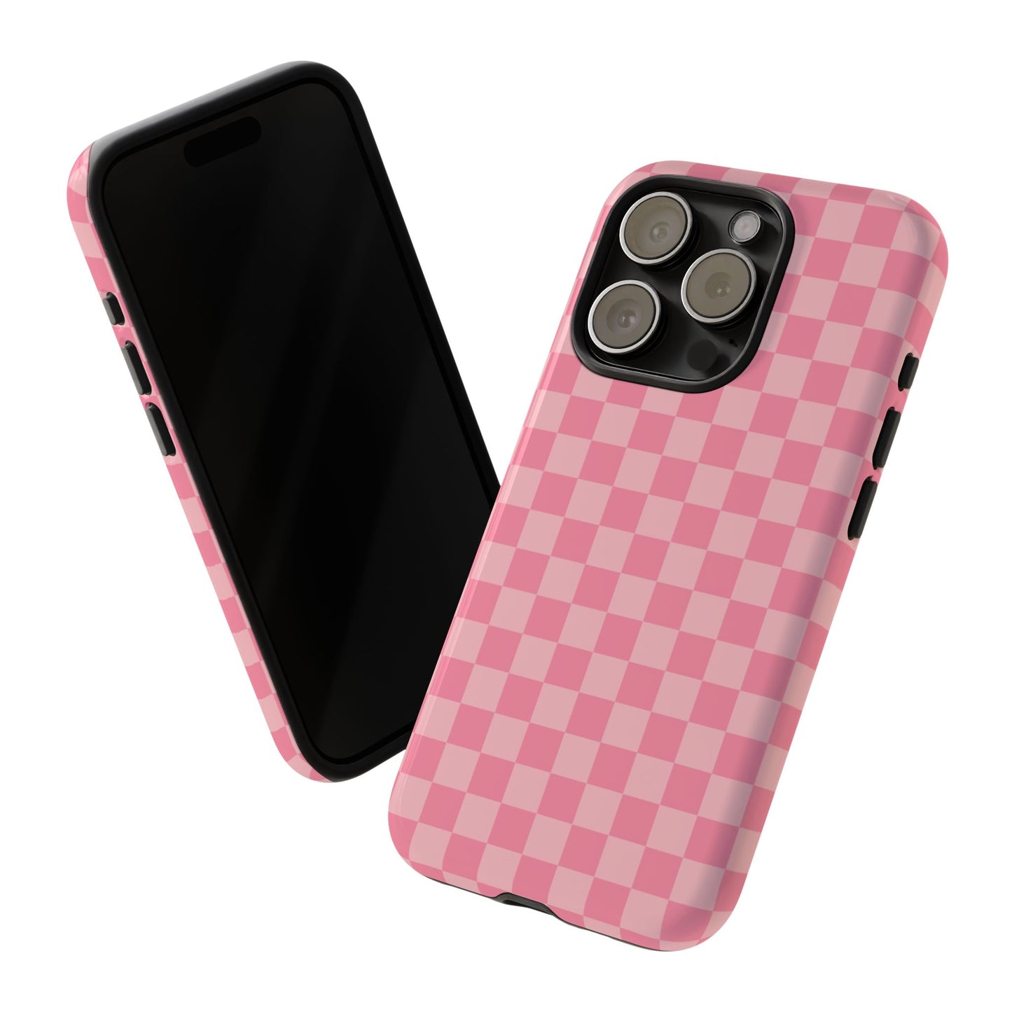 Pink Checkered Phone Case