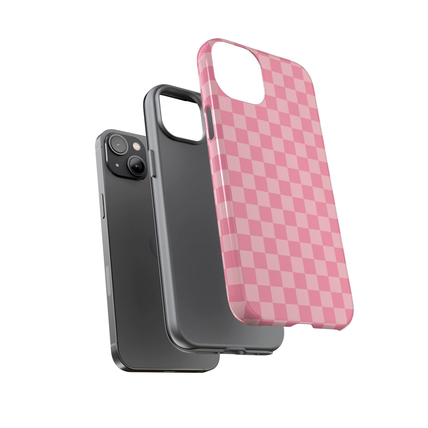 Pink Checkered Phone Case