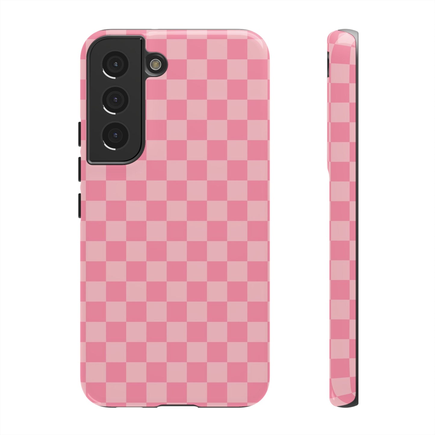 Pink Checkered Phone Case