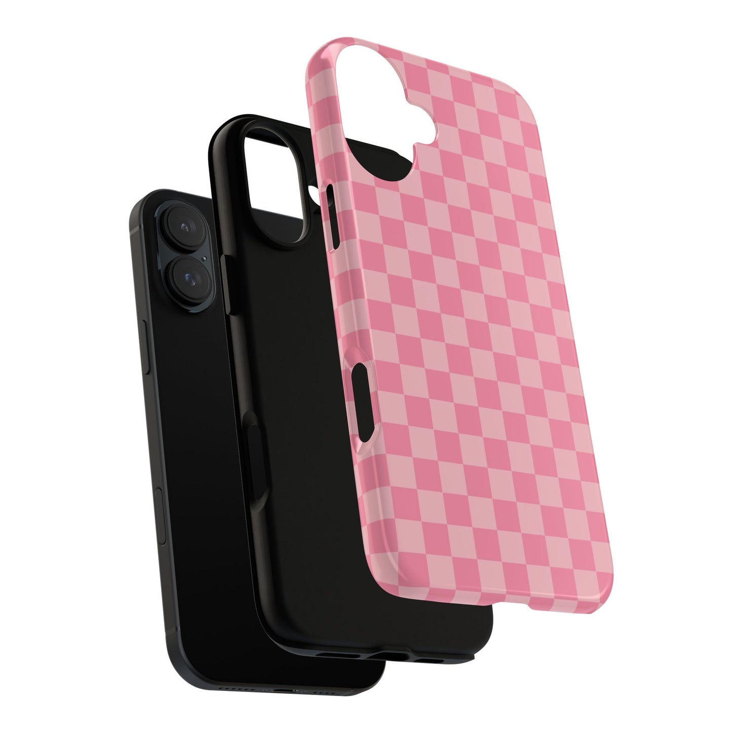 Pink Checkered Phone Case