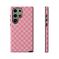 Pink Checkered Phone Case