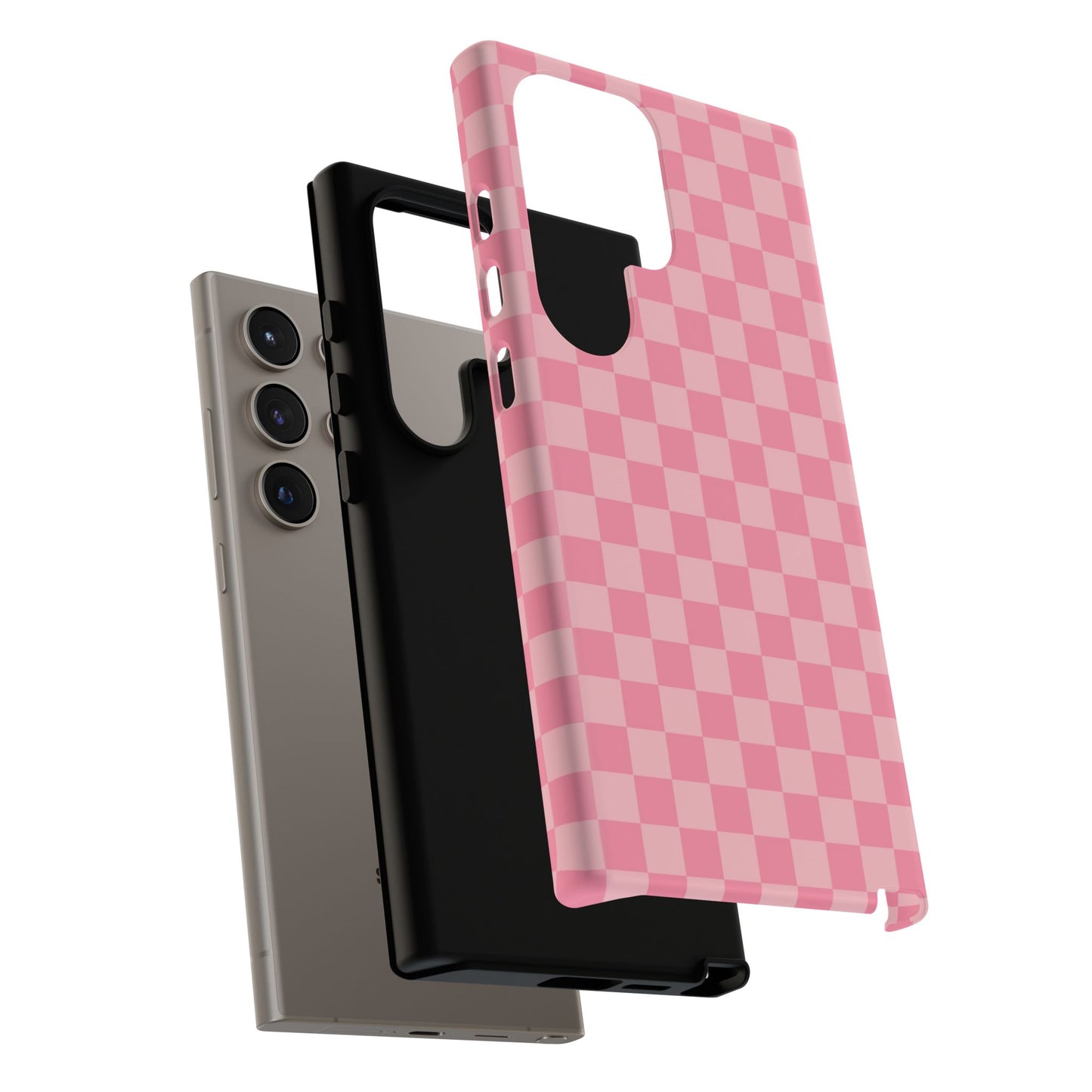 Pink Checkered Phone Case