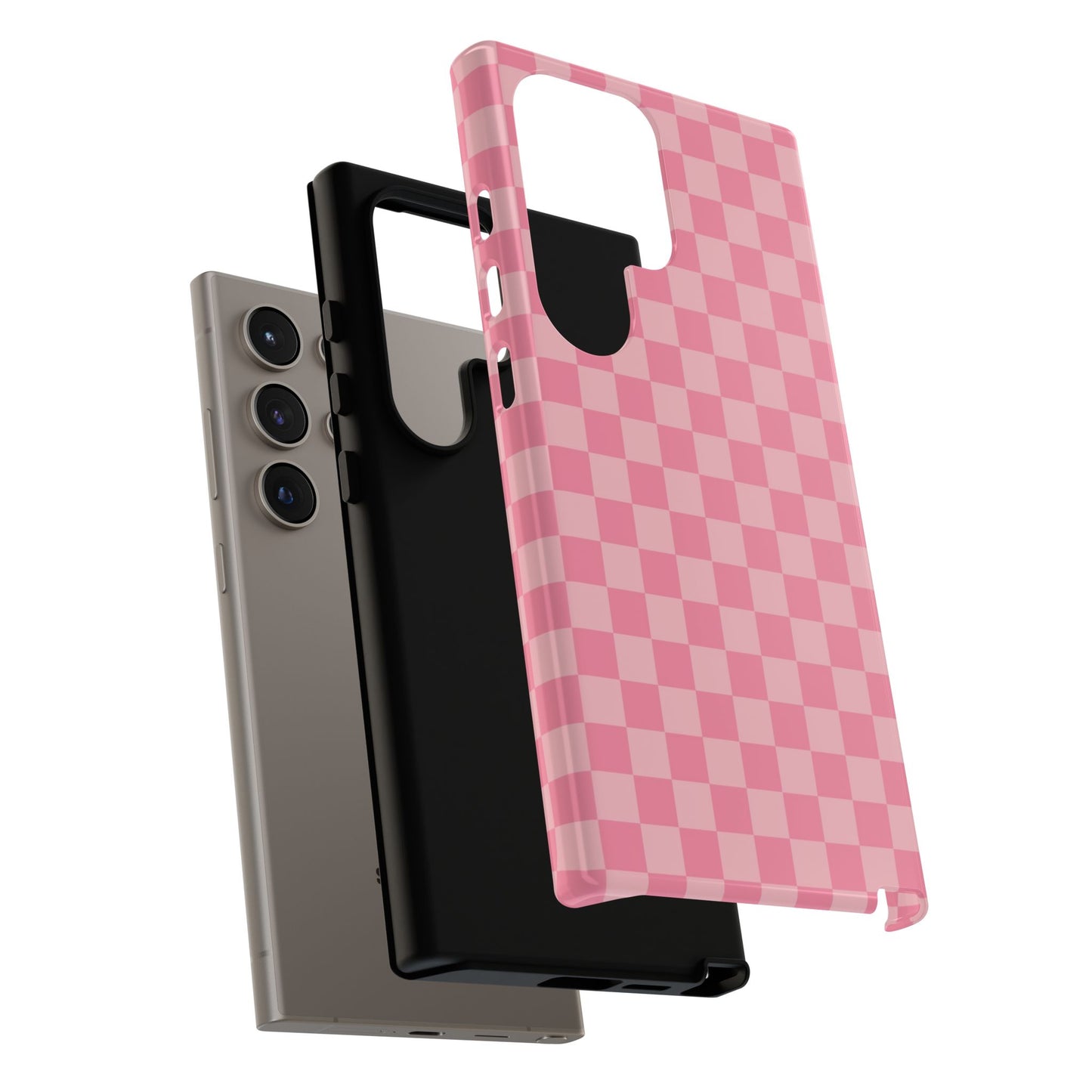 Pink Checkered Phone Case