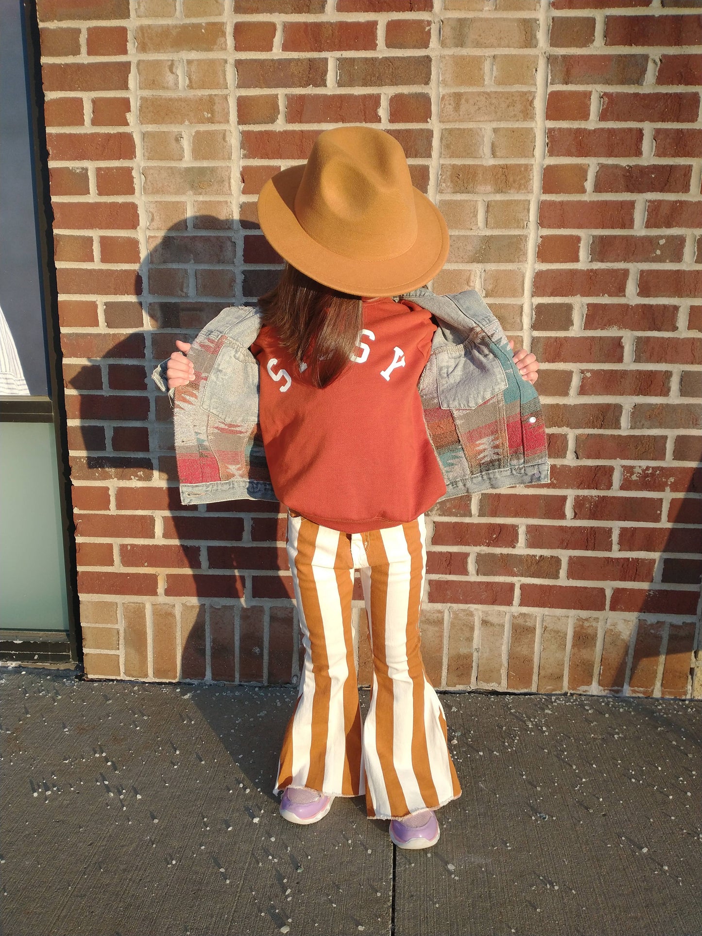 Kids Felt Fedora in Camel