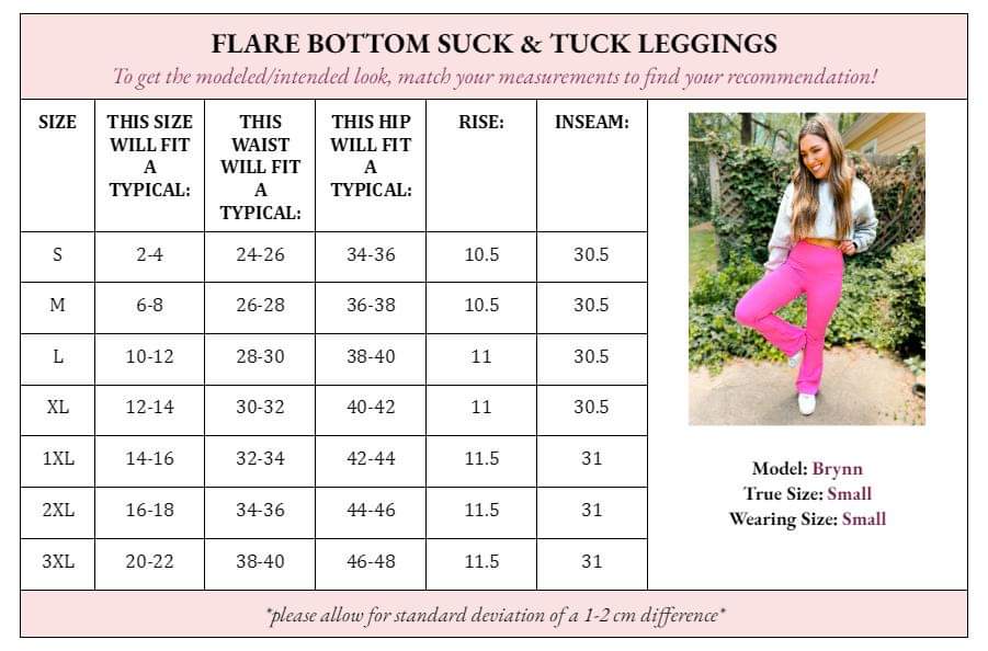 Fallon Flare Bottom Suck & Tuck Leggings