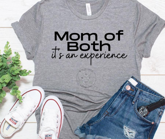 Mom of Both - Black Screen Print Graphic Add on