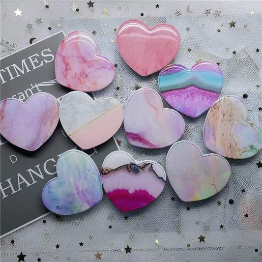 Marble Heart Phone Grips