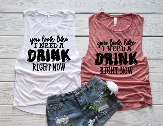 I Need a Drink- Black Graphic Add on