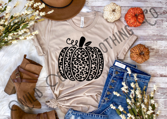 Leopard Pumpkin - Black Screen Print Graphic Add on